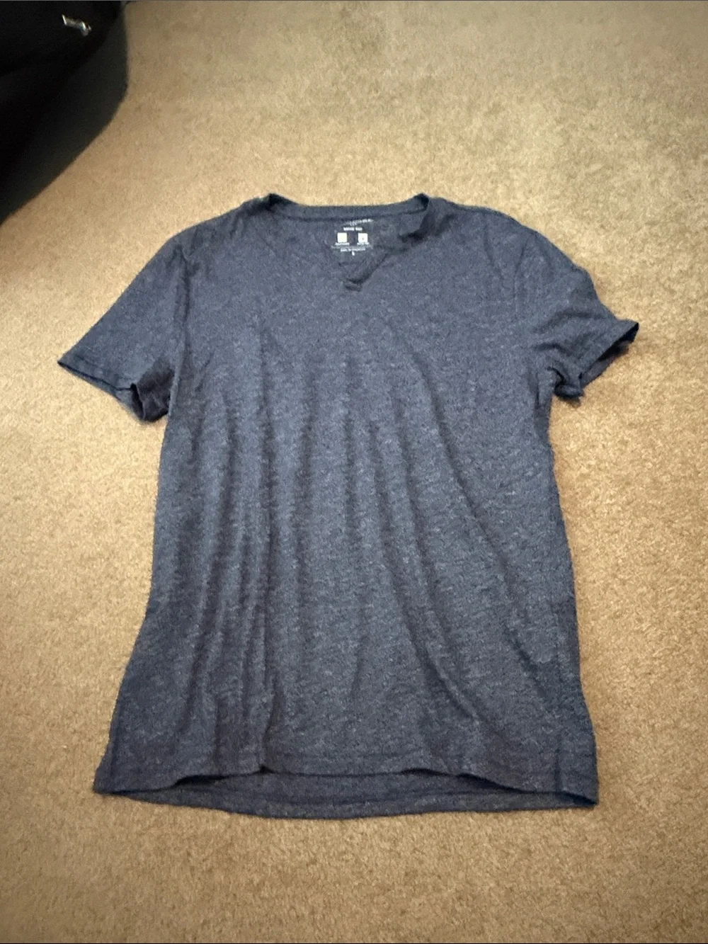 Banana Republic Navy Heather V-Neck Short Sleeve Tee